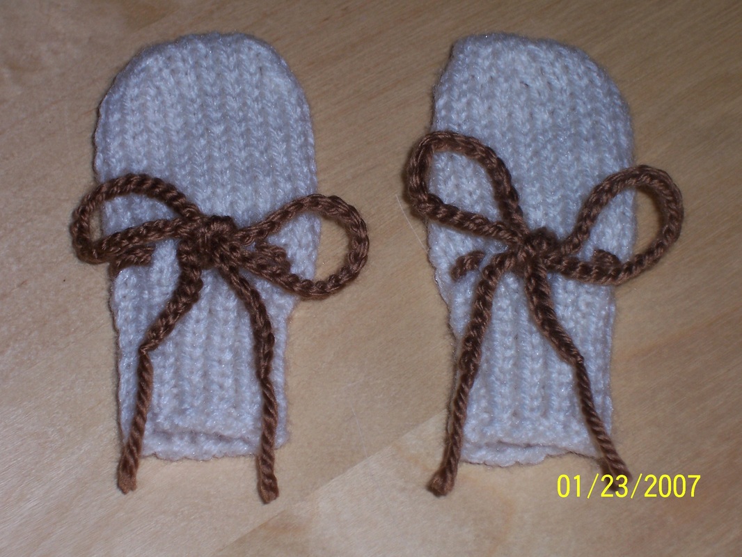 baby mittens with ties
