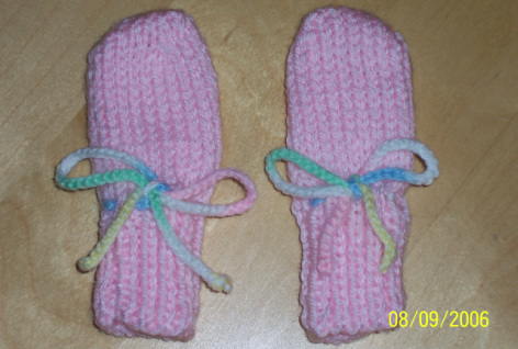 baby mittens with ties